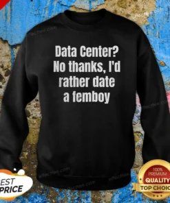 Pretty Data Center No Thanks I'D Rather Date A Femboy Sweatshirt