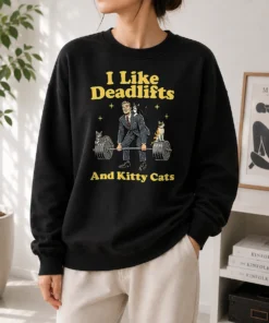 Pretty Deadlifts And Kitties Businessman Sweater