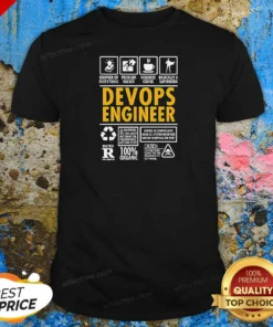Pretty Devops Engineer Humorous Infographic Icons Knower Of Everything Superhero shirt optimized featuring colorful tech-themed infographic icons on a comfortable cotton tee