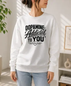 Pretty Dopamine Addicted To You Line Art Romance Sweater