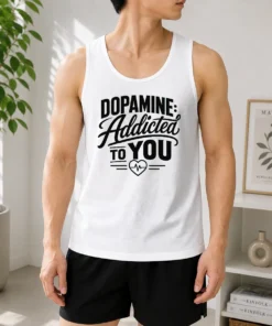 Pretty Dopamine Addicted To You Line Art Romance Tank Top