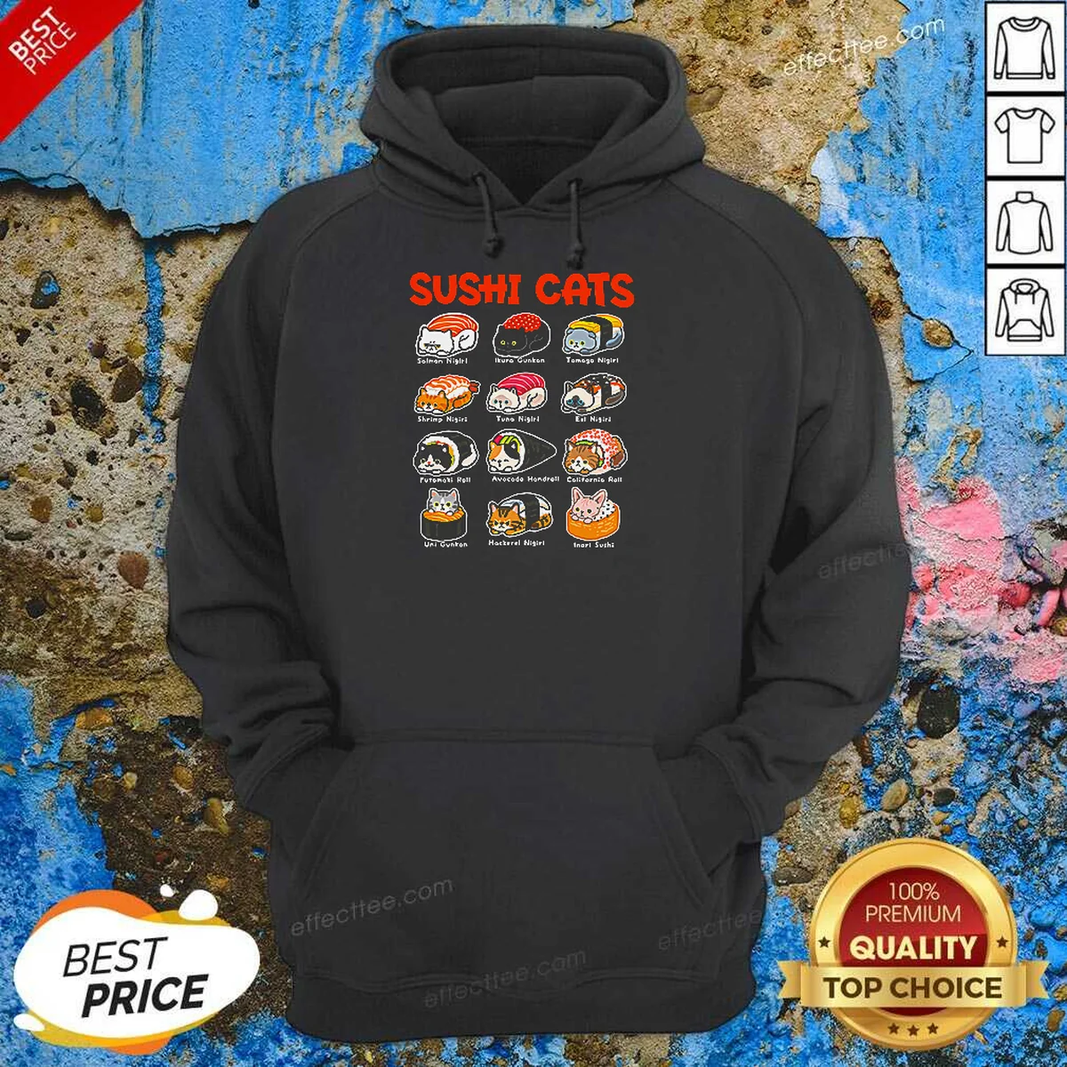 Pretty Kawaii Sushi Cats Hoodie