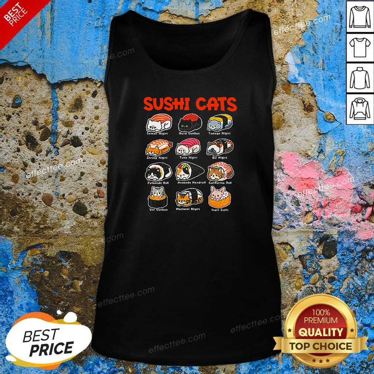 Pretty Kawaii Sushi Cats Tank Top