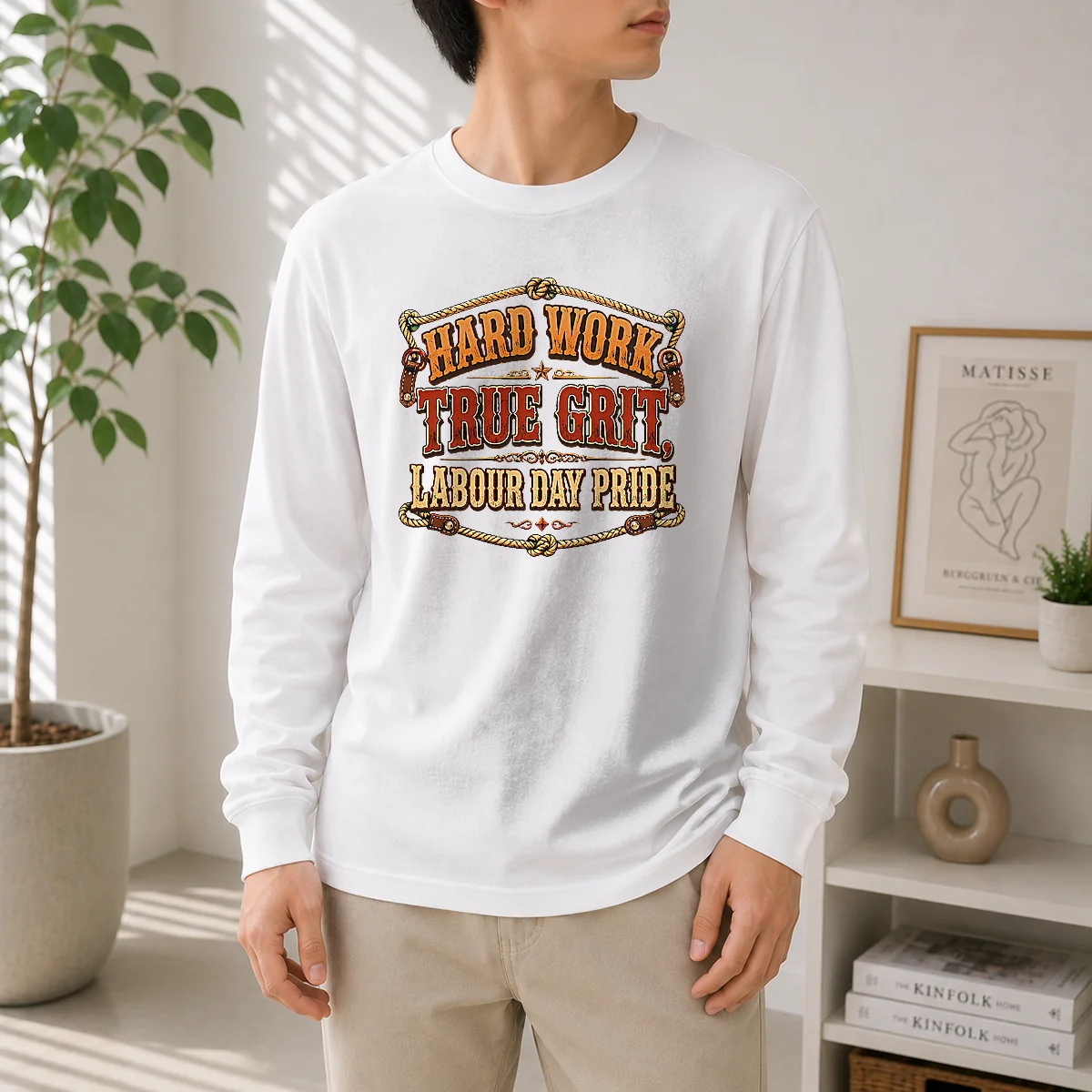 Pretty Labour Day Western Pride Vintage Saloon Long Sleeve Shirt