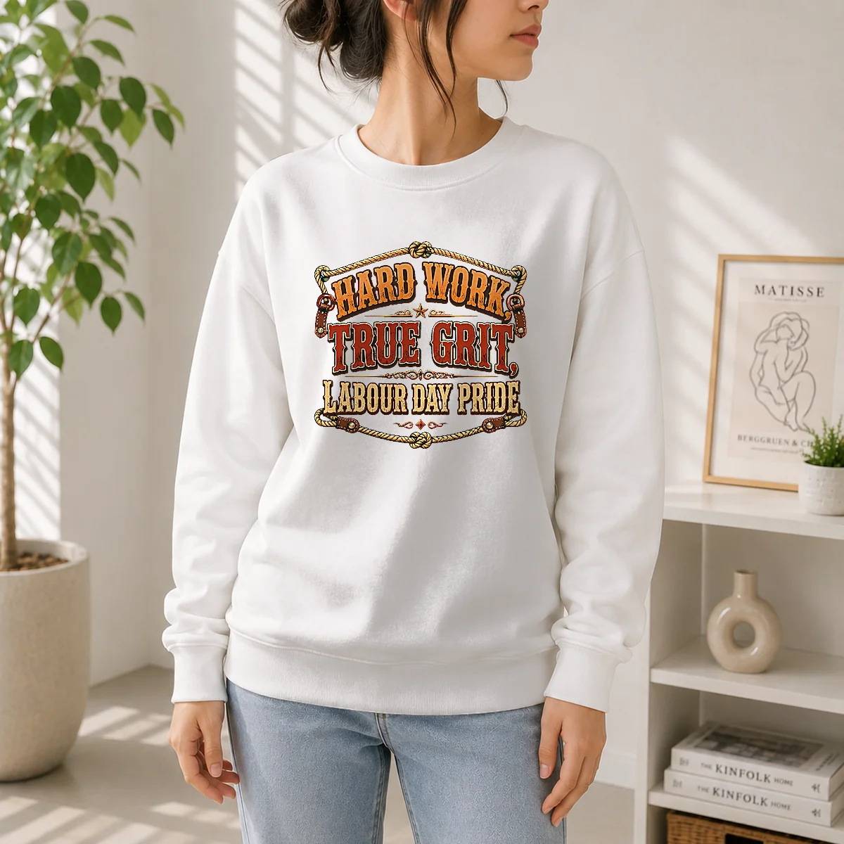 Pretty Labour Day Western Pride Vintage Saloon Sweater