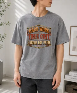 Pretty Labour Day Western Pride Vintage Saloon Washed T-Shirt