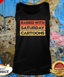 Pretty Raised With Saturday Cartoons Retro Tank Top