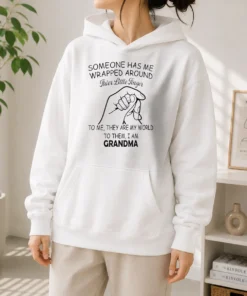 Pretty Someone Has Me Wrapped Around Their Little Finger Grandma Hoodie