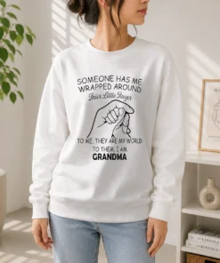 Pretty Someone Has Me Wrapped Around Their Little Finger Grandma Sweater