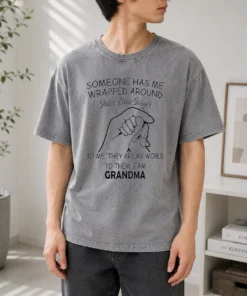 Pretty Someone Has Me Wrapped Around Their Little Finger Grandma Washed T-Shirt