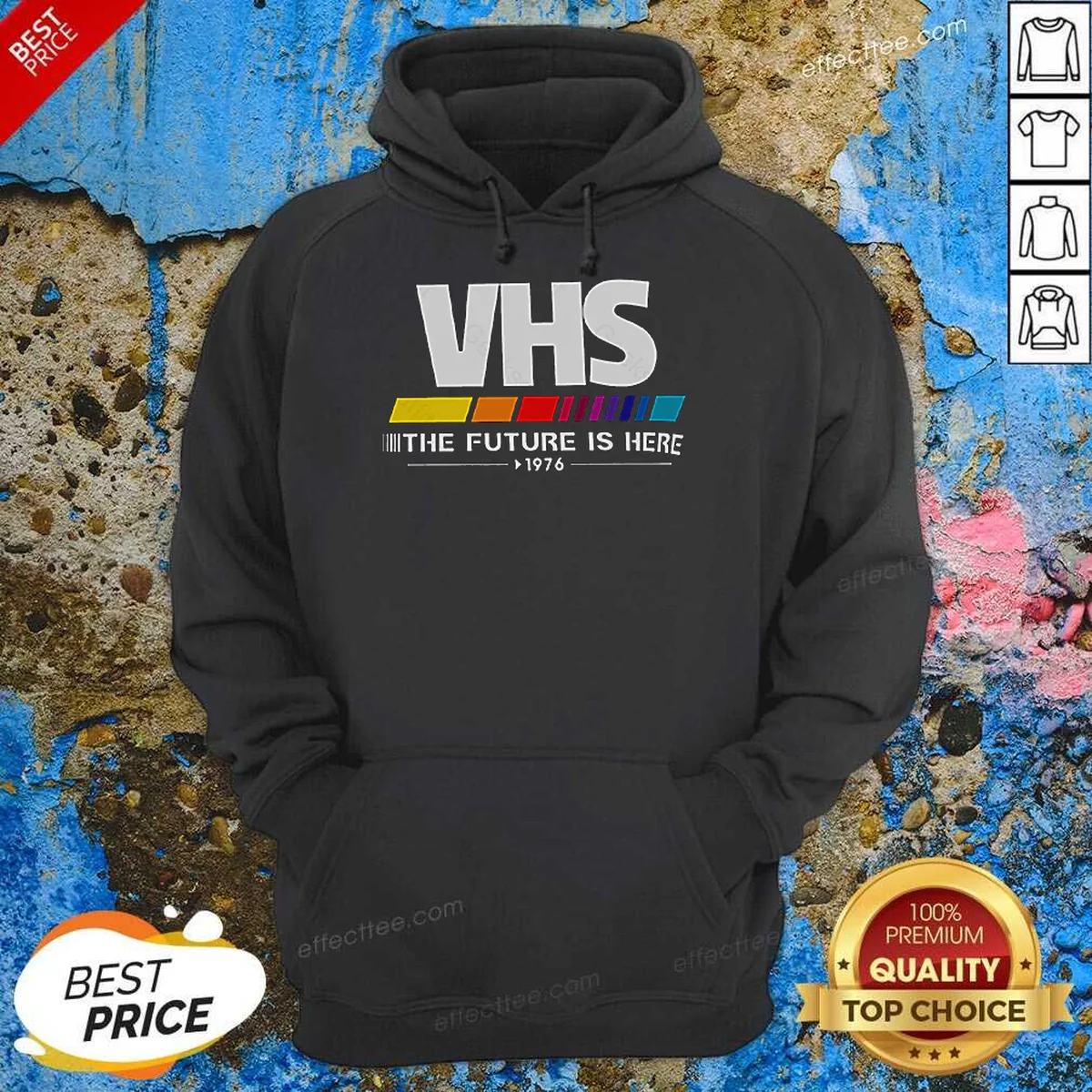 Pretty Top VHS The Future Is Here Hoodie hoodie optimized front view showing vibrant graphic print