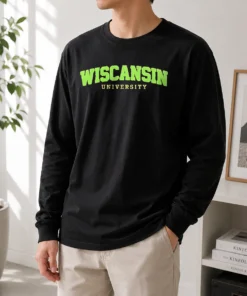 Pretty Wiscansin University College Funny Parody Long Sleeve Shirt