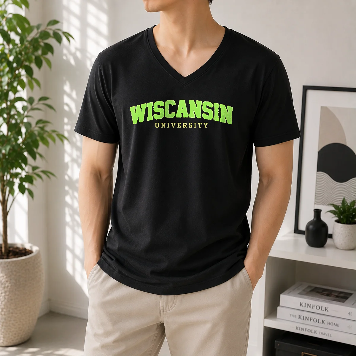 Pretty Wiscansin University College Funny Parody V-Neck Shirt Pretty Wiscansin University College Funny Parody V-Neck Shirt