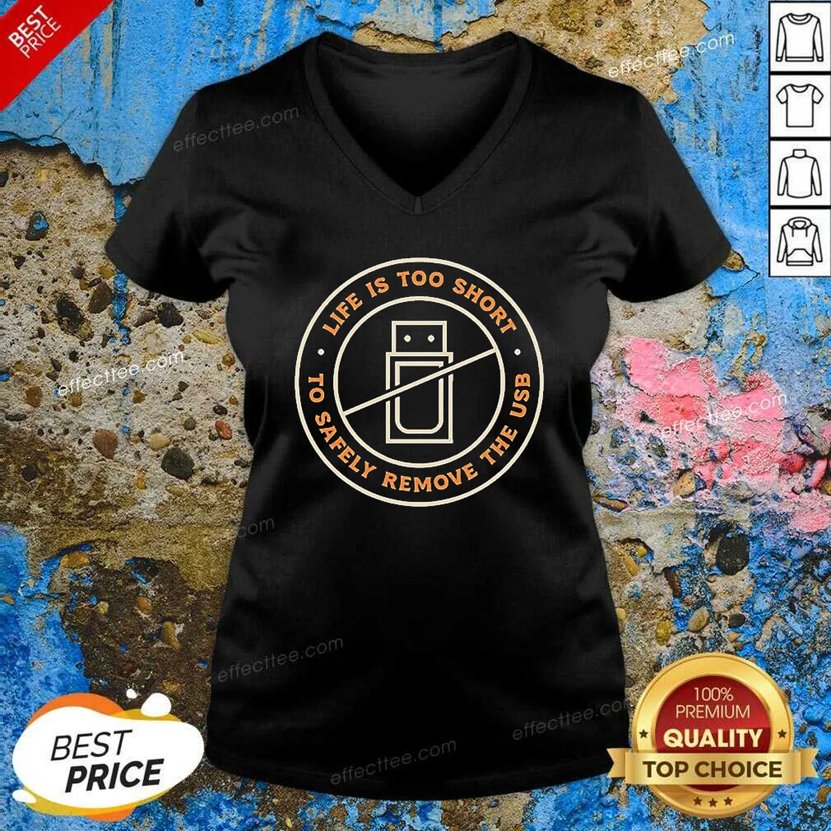 Top Funny Life Is Too Short V-Neck Shirt Top Funny Life Is Too Short V-Neck Shirt