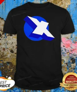 Top Funny X Logo On Blue Circle Symbol Logo
