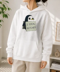 Top Gunter The Penguin I Steal Bitches Adventure Time Hoodie