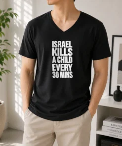 Top Israel Kills A Child Every 30 Mins Human Rights V-Neck Shirt