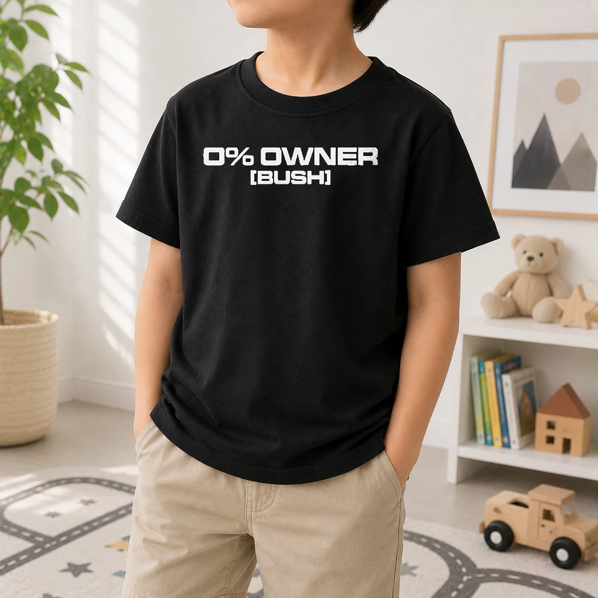 Funny 0 Owners Bush Kids T-Shirt