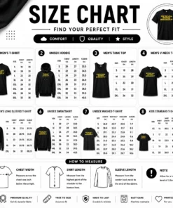 Size chart for Funny We'Re All Gonna Binance It with measurements in inches and cm to help choose the right fit