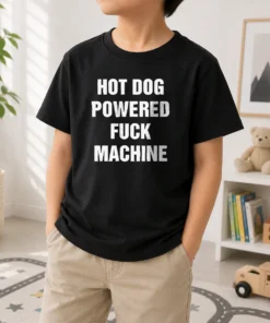Hot Dog Powered Fuck Machine Sarcastic Edgy Kids T-Shirt