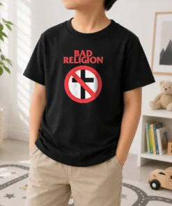 Nice Funny Bad Religion Cross Logo Music Kids T-Shirt