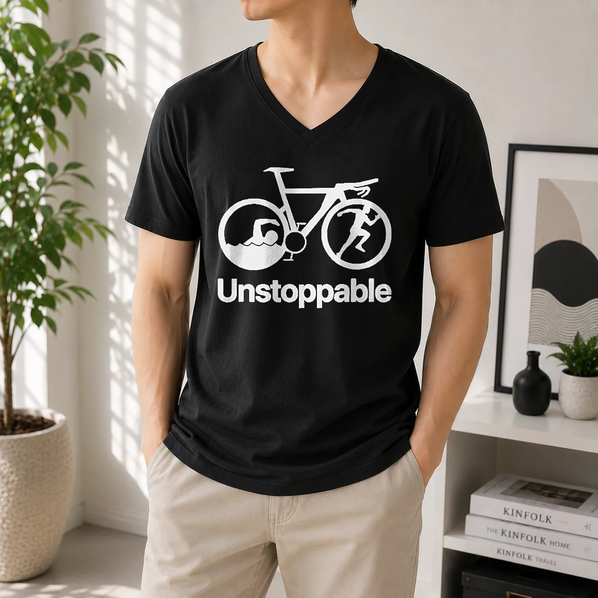 Nice Official Unstoppable Triathlon V-Neck Shirt Nice Official Unstoppable Triathlon V-Neck Shirt