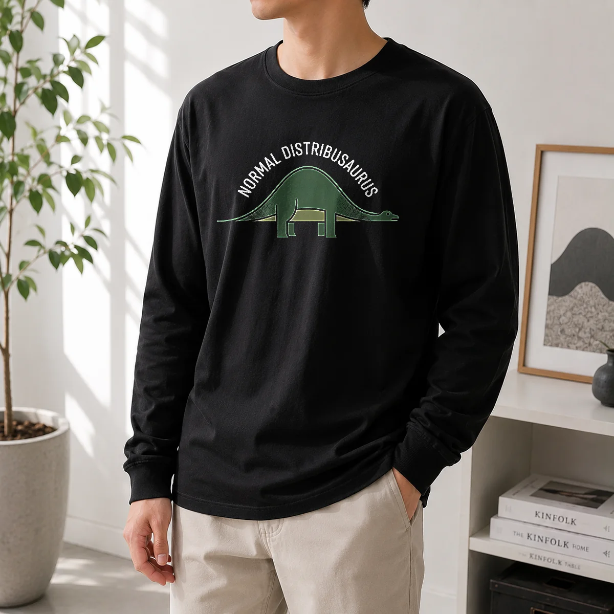 Nice Pretty Normal Distribusaurus Geek Long Sleeve Shirt