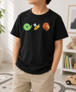 Official Hose Bee Lion Rebus Wordplay Visual Pun Kids T-Shirt