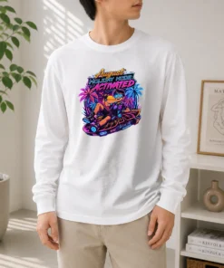 Official Hot August Holiday Neon Vibes For Summer Fun Long Sleeve Shirt