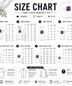 Size chart for Official Hot August Holiday Neon Vibes For Summer Fun with measurements in inches and cm to help choose the right fit