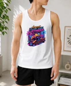 Official Hot August Holiday Neon Vibes For Summer Fun Tank Top