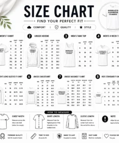 Size chart for Official Hot Mossad'S Favorite Femboy Mossad Funny Meme with measurements in inches and cm to help choose the right fit