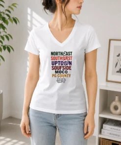 Official Original Northeast Southwest Uptown Soufside Moco PG County V-Neck Shirt