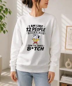 Official Top Snoopy I Am Like 12 People Packed In One Body Spin The Wheel Sweater