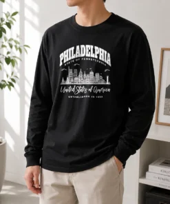 Pretty Awesome Philadelphia State Of Pennsylvania United States Of America Established In 1682 Long Sleeve Shirt