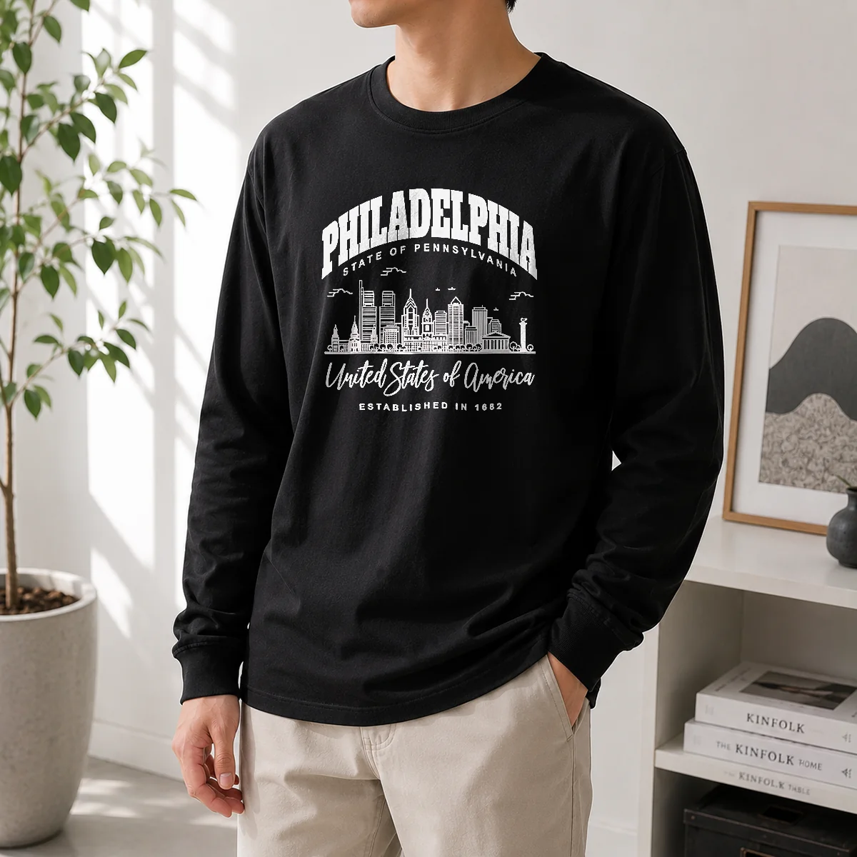 Pretty Awesome Philadelphia State Of Pennsylvania United States Of America Established In 1682 Long Sleeve Shirt