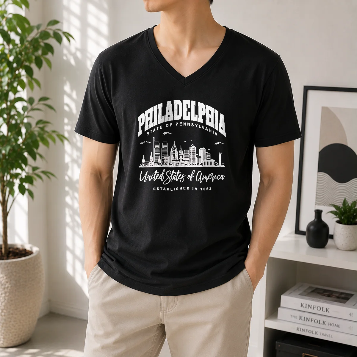 Pretty Awesome Philadelphia State Of Pennsylvania V-Neck Shirt Pretty Awesome Philadelphia State Of Pennsylvania V-Neck Shirt