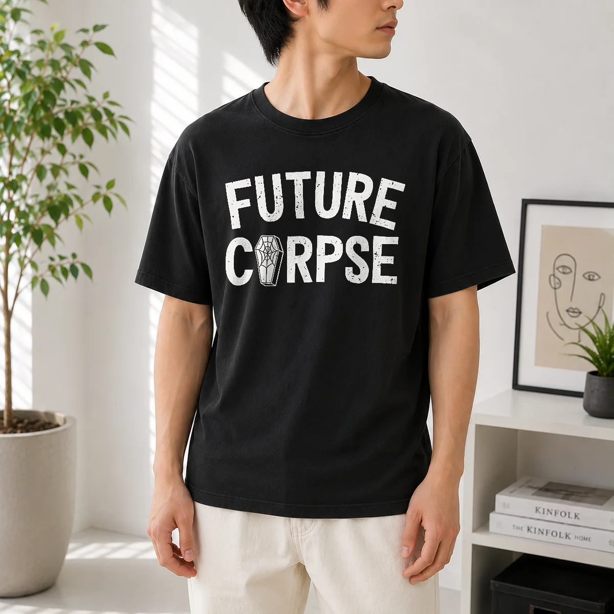 Pretty Distressed Future Corpse With Coffin Shirt Pretty Distressed Future Corpse With Coffin Shirt