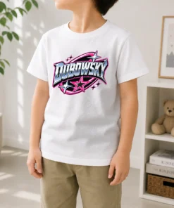 Pretty Dubowsky Chrome Metallic Star Burst Pop Art Logo Kids T-Shirt