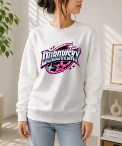 Pretty Dubowsky Chrome Metallic Star Burst Pop Art Logo Sweater