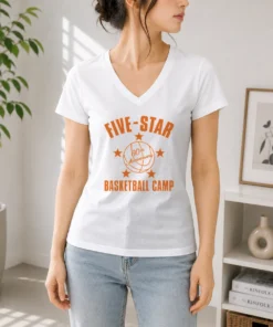 Pretty Five Star Basketball Camp 60th Anniversary V-Neck Shirt