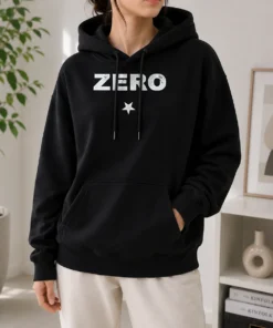 Top Distressed Zero Star Logo Smashing Pumpkins Hoodie