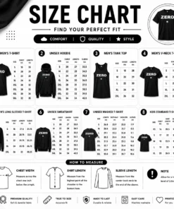 Size chart for Top Distressed Zero Star Logo Smashing Pumpkins with measurements in inches and cm to help choose the right fit