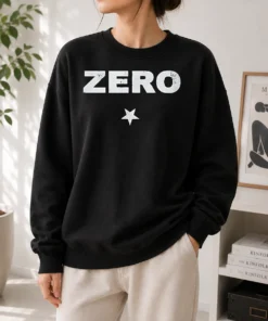 Top Distressed Zero Star Logo Smashing Pumpkins Sweater