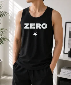 Top Distressed Zero Star Logo Smashing Pumpkins Tank Top