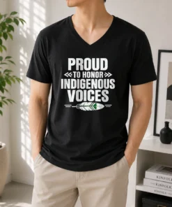 Top Nice Minimalist Indigenous Peoples Day Pride Celebration V-Neck Shirt